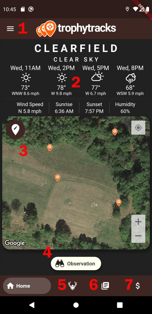 Mobile Hunting App