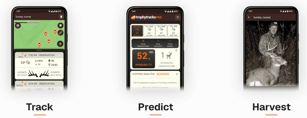 TrophyTrack hunting app