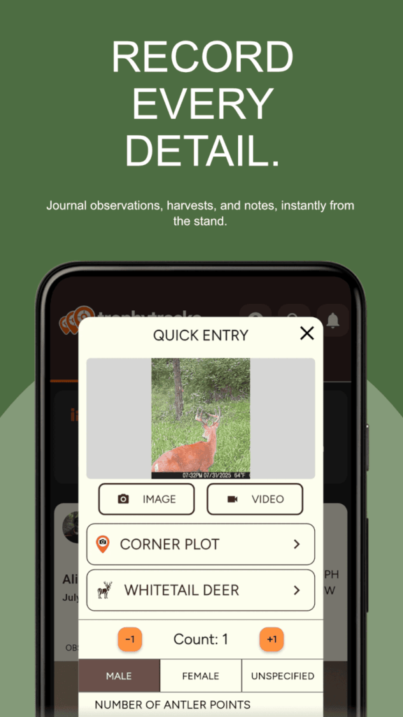 TrophyTracks hunting app